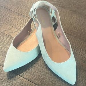 EUC! Old Navy Women's Mint Green Slingback pointy toe Flats Size 8